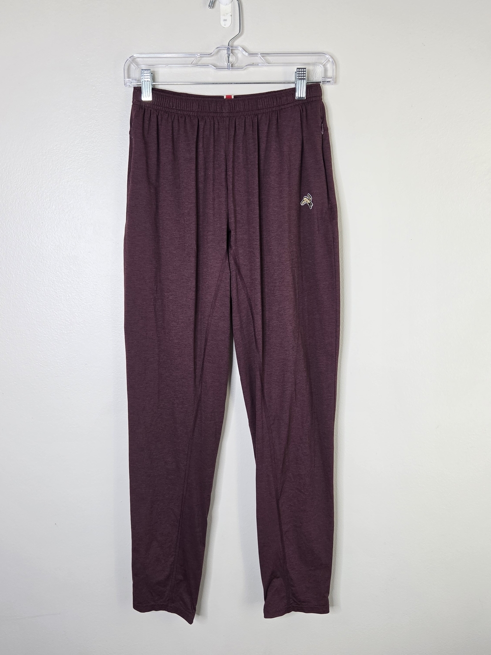 Tracksmith Mens Maroon 3 Zip Pockets Track Pants Zip At Hem Of Leg